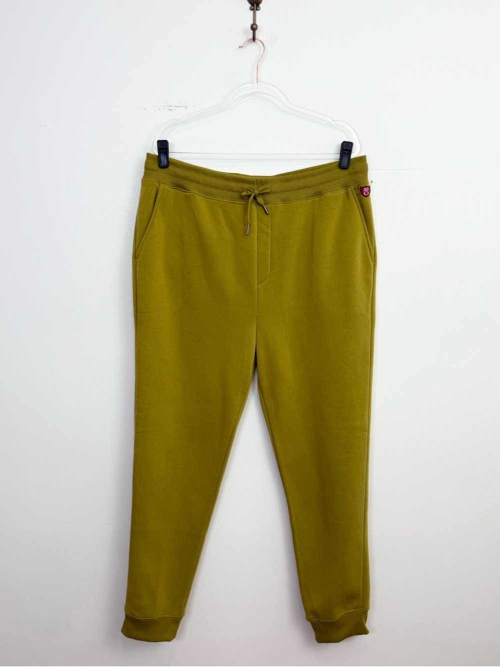 Arthur Beale Sweatpants XL Olive Green Joggers Fleece Lined Drawstring